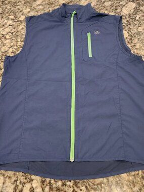 Southern Tide Vest Mens L Blue T3 Tide to Trail Outdoor Fishing Polyester